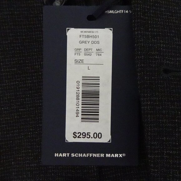 Hart Schaffner Marx Sport Jacket Men's 44R Size L Gray Executive Office Classic - Picture 8 of 8